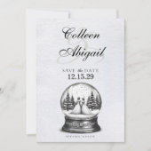 Brides Snow Wereldbol Save The Date (Voorkant)