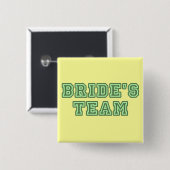 Bride's Team Lapel Button (Voorkant /achterkant)