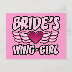 Bride's Wing-Girl vrijgezellenfeest Briefkaart