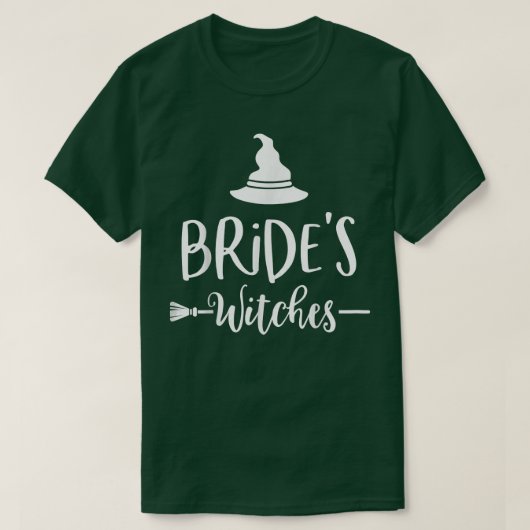 Bride's Witches Bachelorette Party Halloween Wedd T-shirt (Design voorkant)