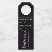 Bridesmaid Announcement Wijnlabel Flessenhanger (Voorkant)