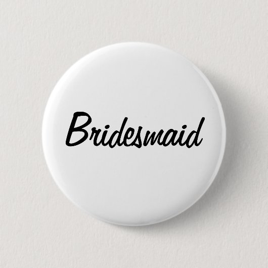 Bridesmaid Badge Ronde Button 5,7 Cm (Voorkant)