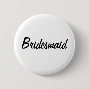 Bridesmaid Badge Ronde Button 5,7 Cm