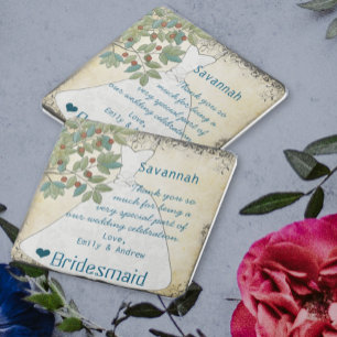 Bridesmaid Bedankt dat je Tile Gown hebt met booms Tegeltje