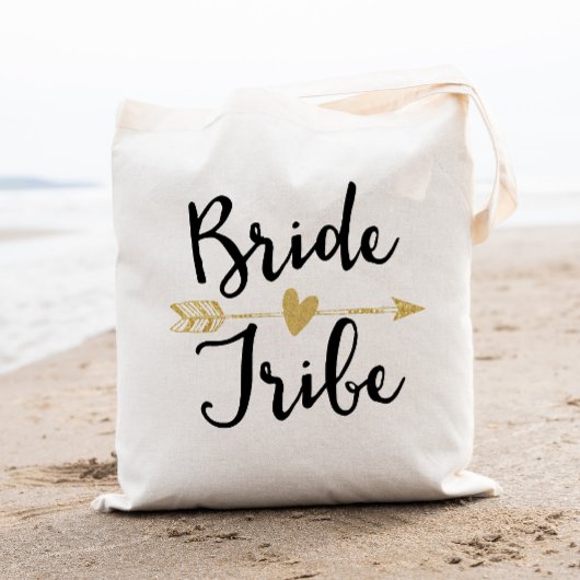 Bridesmaid Black en Golden Tote Bag