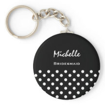 Bridesmaid Black en White Polka Dots