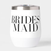 Bridesmaid Black Modern Elégant Personnalisé (Avant)