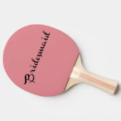 Bridesmaid Black op roze Tafeltennisbatje (Zijkant)