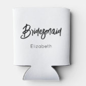 Bridesmaid Black White Wedding Blikjeskoeler (Achterkant)