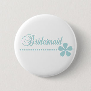 Bridesmaid Blauwgroen Elegance Ronde Button 5,7 Cm