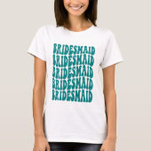 Bridesmaid Blauwgroen Persoonlijke Matching Bridal T-shirt (Voorkant)