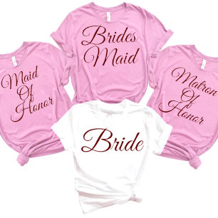Bridesmaid Bridal Party Bachelorette Maid of Edela T-shirt