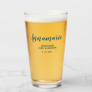 Bridesmaid, bruid van eer, persoonlijke bruiloft glas
