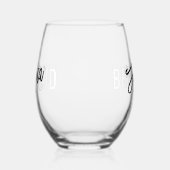 Bridesmaid Brush Script Wijnglas Zonder Voet (Links)