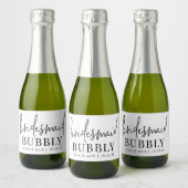 Bridesmaid Bubbly Mini Sparkling Wine Étiquettes (Bouteilles)