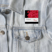 BRIDESMAID Button met  rode rozen (In situ)