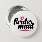 Bridesmaid Button voor Bachelorette Wedding Party (Voorkant /achterkant)
