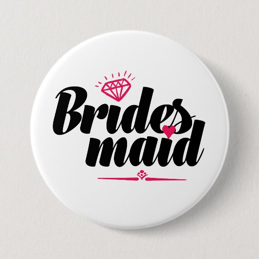 Bridesmaid Button voor Bachelorette Wedding Party (Voorkant)