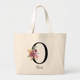 Bridesmaid Cadeau Fleur Wild Alphabet O Sac fourre