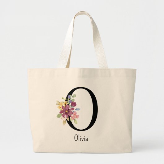 Bridesmaid Cadeau Fleur Wild Alphabet O Sac fourre (Devant)