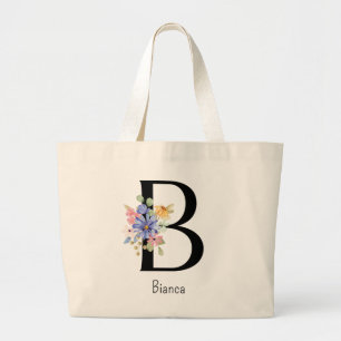 Bridesmaid Cadeau Wild Flower Alphabet B Sac fourr