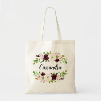 Bridesmaid Canvas tas Voorstel Aangepaste maroon b