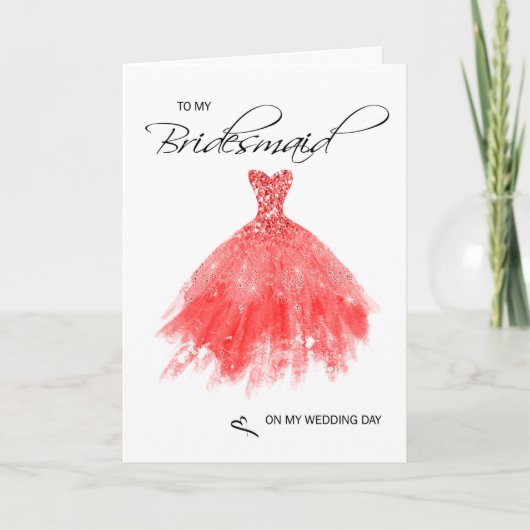 Bridesmaid Carte de remerciements (Devant)