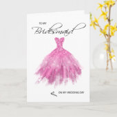 Bridesmaid Carte de remerciements (Fleur jaune)