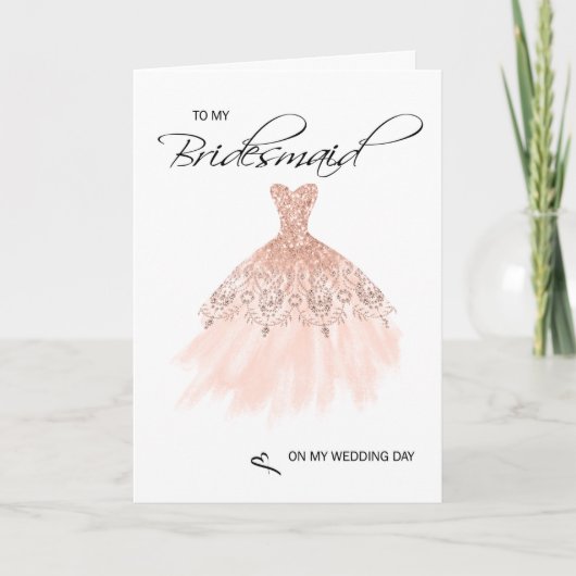 Bridesmaid Carte de remerciements (Devant)