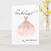 Bridesmaid Carte de remerciements (Fleur jaune)
