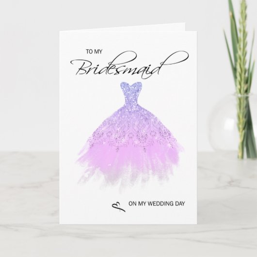 Bridesmaid Carte de remerciements (Devant)