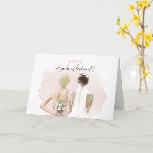 Bridesmaid - Carte Emily Note (Fleur jaune)