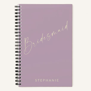 Bridesmaid Chic Minimalist - Lila, persoonlijk Notitieboek