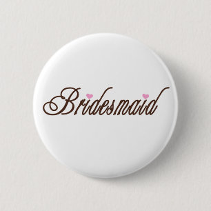 Bridesmaid Classy Browns Ronde Button 5,7 Cm