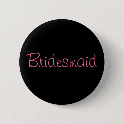 Bridesmaid Custom Wedding Party Button (Voorkant)