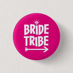 Bridesmaid diamantknoop ronde button 3,2 cm