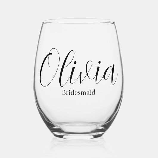Bridesmaid Drinkware Wijnglas Zonder Voet (Voorkant)
