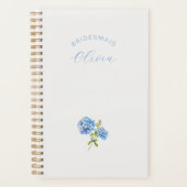 Bridesmaid Dusty Blue Floral Wedding planner (Devant)