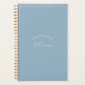 Bridesmaid Dusty Blue Wedding planner personnalisé (Devant)