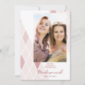 Bridesmaid Elegant Abstract Fotoroze Voorstel (Voorkant)