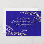Bridesmaid Elegant Regal Golden Font Invitation (Dos)