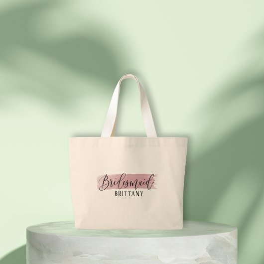 Bridesmaid Elegant Script Canvas tas