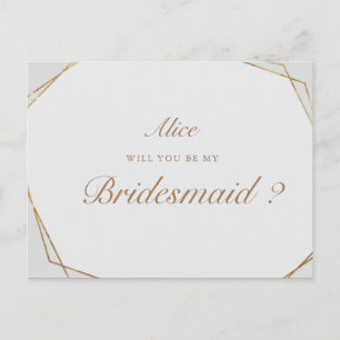 bridesmaid en marbre doré Invitation