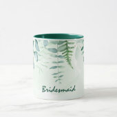 Bridesmaid eucalyptus groene bruiloft mok (Midden)