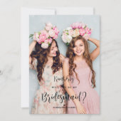 Bridesmaid Fancy Calligraphy Minimal Custom Photo (Voorkant)