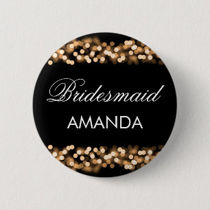 Bridesmaid Favor Gold Hollywood Glam Ronde Button 5,7 Cm
