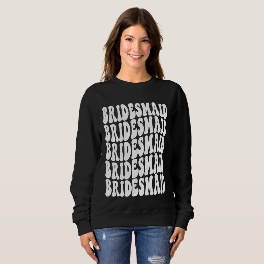Bridesmaid Gift Bachelorette Matching Creweck Trui (Voorkant volledig)