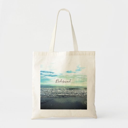 Bridesmaid Gift Party Favor Beach Ocean Abstract Tote Bag (Voorkant)