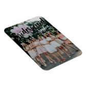 Bridesmaid Gifts Personalized Black Modern Photo Magneet (Rechterzijde)