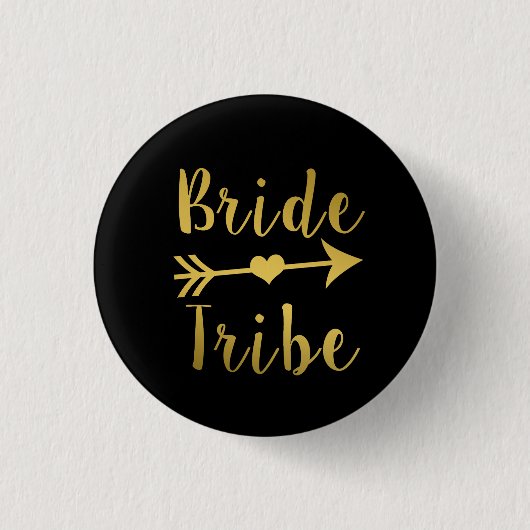 Bridesmaid Gold-toets Ronde Button 3,2 Cm (Voorkant)